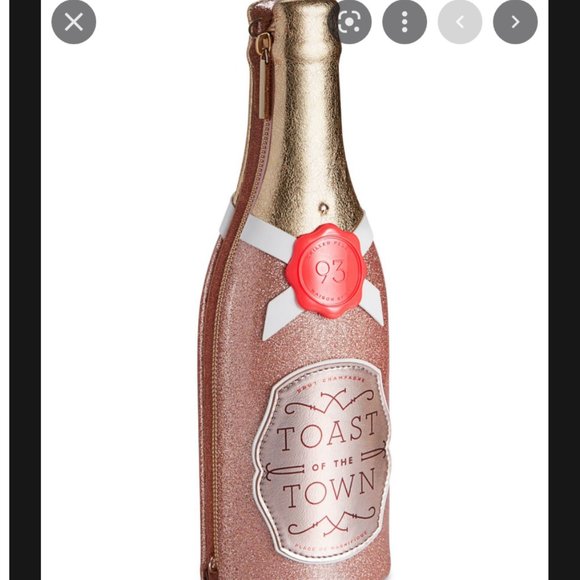 kate spade champagne bottle clutch purse bag in rose gold nwot - Picture 5 of 8